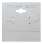 100 Black Sterling Silver Earring Cards - 2 Inch Square Display Cards For Jewelry