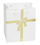 Gold Bow & White Glossy Bag Series 